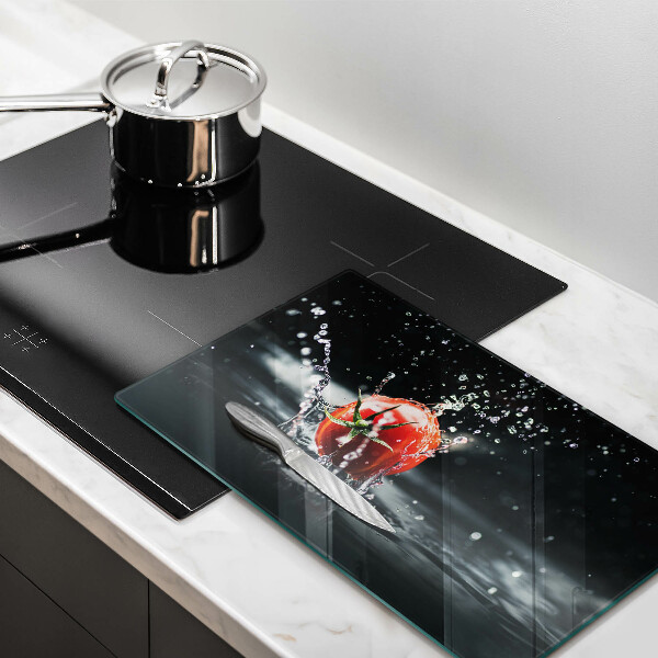 Steklena podloga za rezanje Paradižnik v vodi