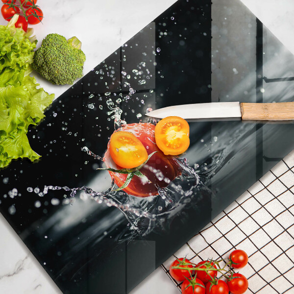 Steklena podloga za rezanje Paradižnik v vodi