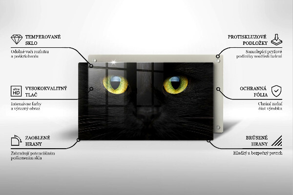 Steklena podloga za rezanje Živalske mačje oči