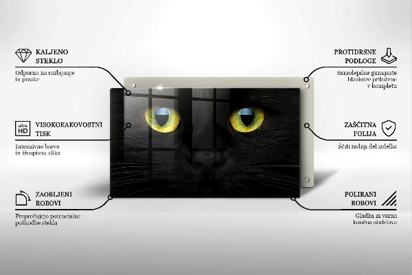 Steklena podloga za rezanje Živalske mačje oči