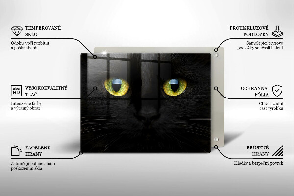 Steklena podloga za rezanje Živalske mačje oči