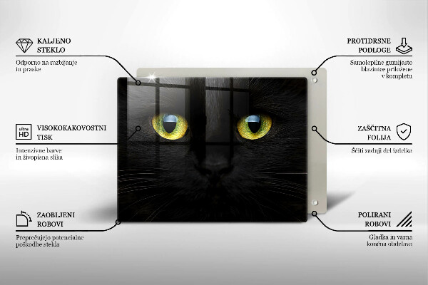 Steklena podloga za rezanje Živalske mačje oči