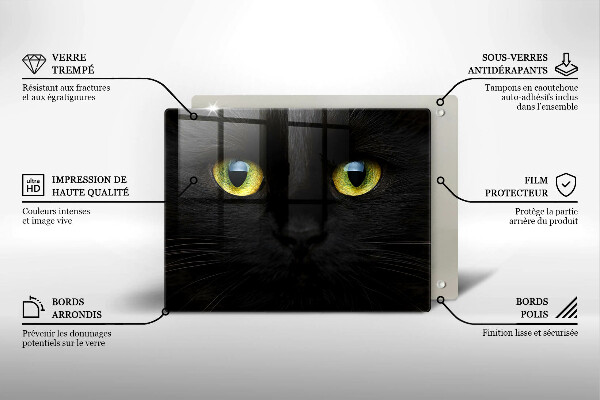 Steklena podloga za rezanje Živalske mačje oči