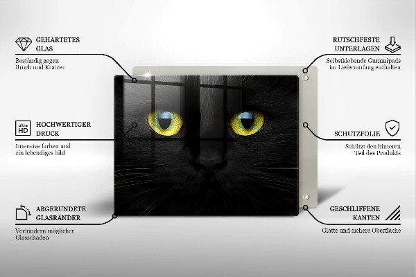 Steklena podloga za rezanje Živalske mačje oči
