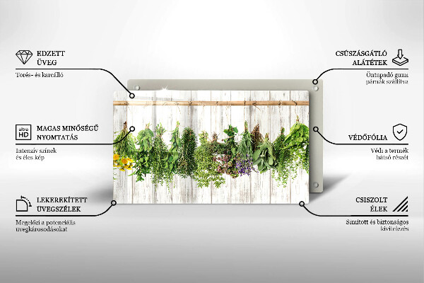 Steklena podloga za rezanje Posušena zelišča in rastline
