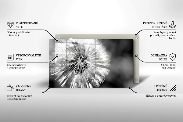 Steklena podloga za rezanje Nežen regrat