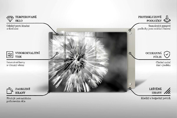 Steklena podloga za rezanje Nežen regrat