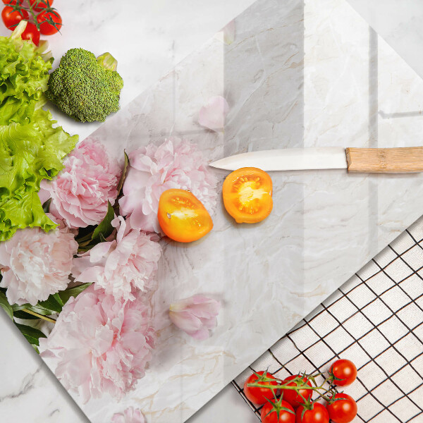 Steklena podloga za rezanje Nežni cvetovi vrtnic