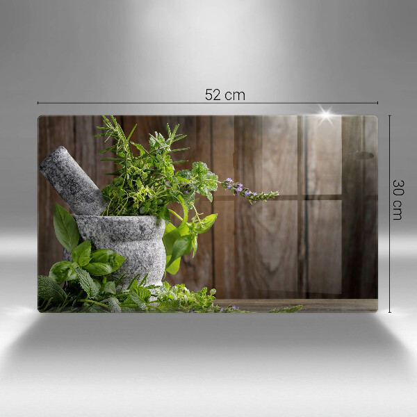 Steklena podloga za rezanje Sadi zelišča in les