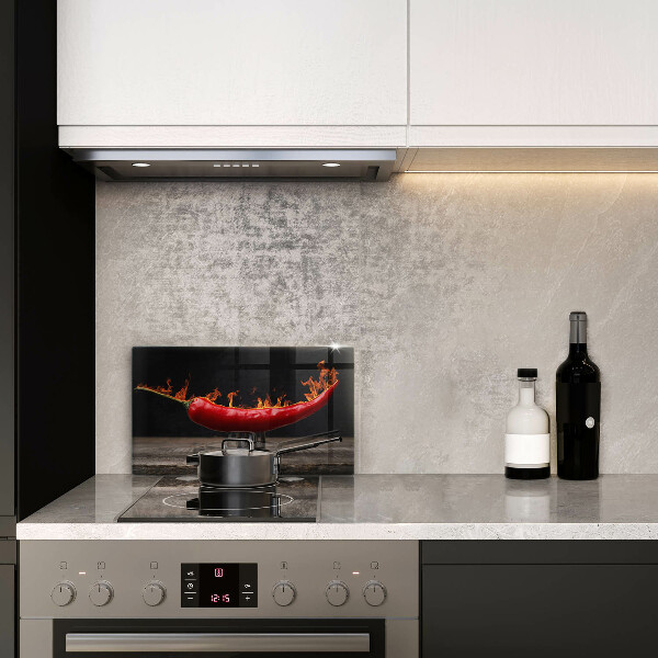 Steklena podloga za rezanje Pekoča čili paprika