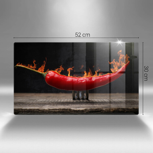 Steklena podloga za rezanje Pekoča čili paprika