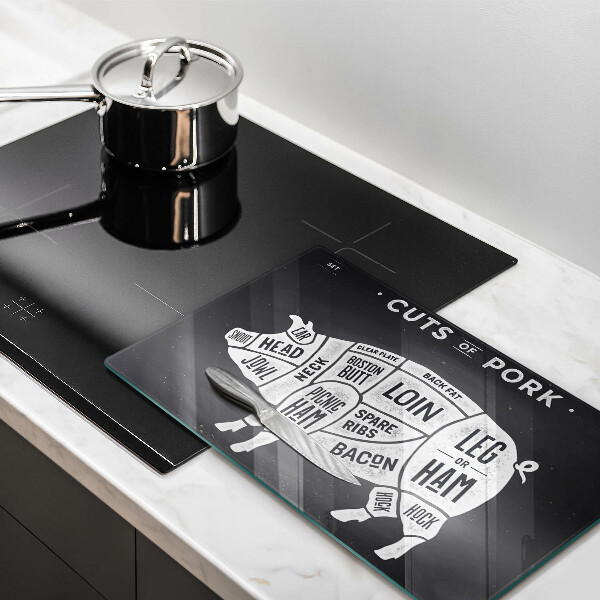 Steklena podloga za rezanje Svinjsko svinjsko meso