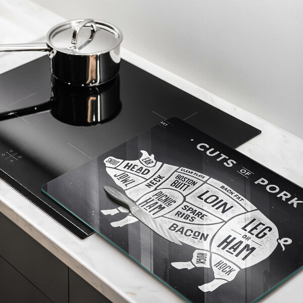 Steklena podloga za rezanje Svinjsko svinjsko meso