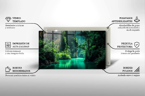 Steklena podloga za rezanje Lagunska pokrajina