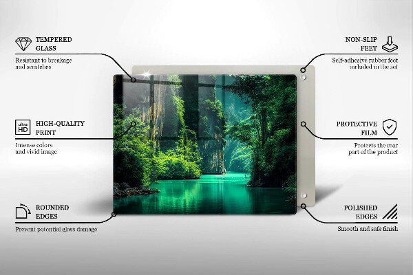 Steklena podloga za rezanje Lagunska pokrajina