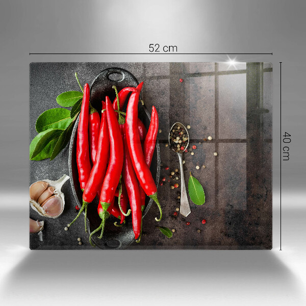 Steklena podloga za rezanje Rdeča čili paprika
