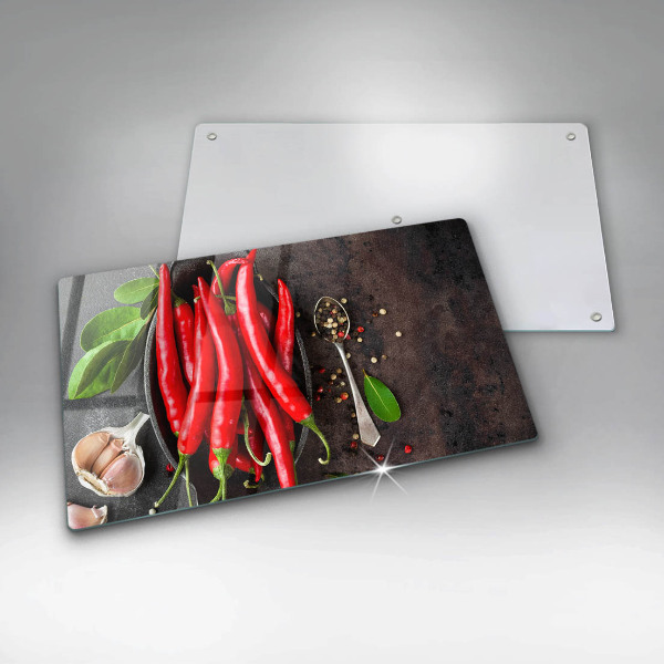 Steklena podloga za rezanje Rdeča čili paprika