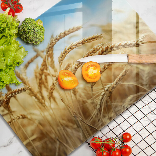 Steklena podloga za rezanje Klasje žit na polju