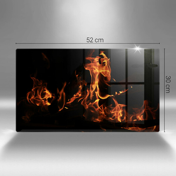 Steklena podloga za rezanje Prižgi živi plamen