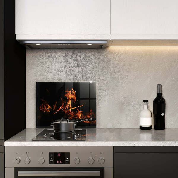 Steklena podloga za rezanje Prižgi živi plamen