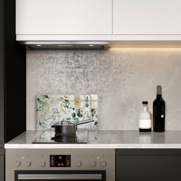 Steklena podloga za rezanje Akvarelne rože