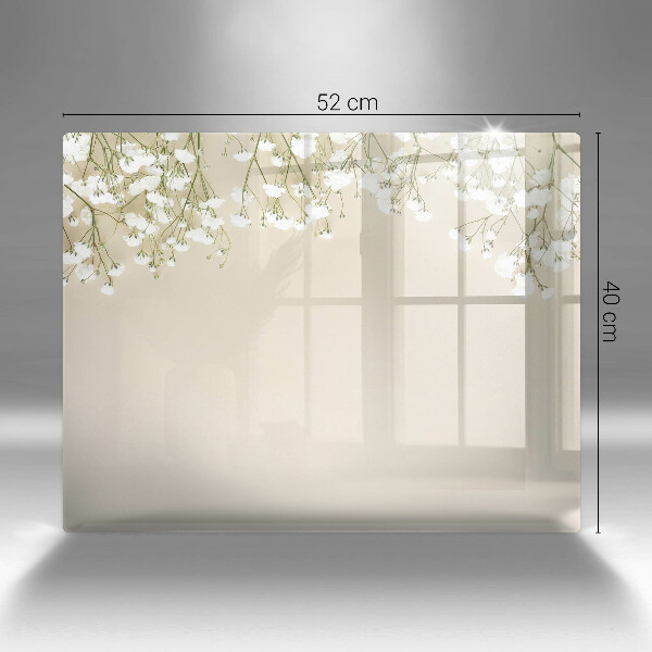 Steklena podloga za rezanje Boho rože iz mavca