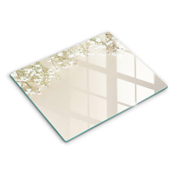 Steklena podloga za rezanje Boho rože iz mavca