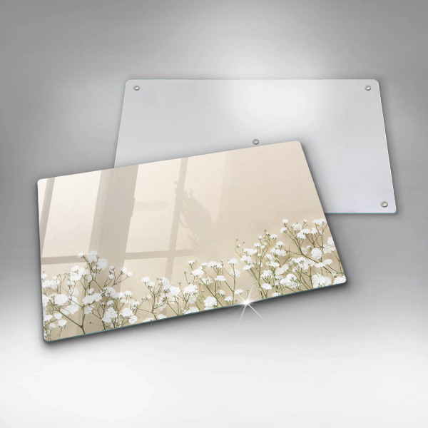 Steklena podloga za rezanje Boho rože iz mavca