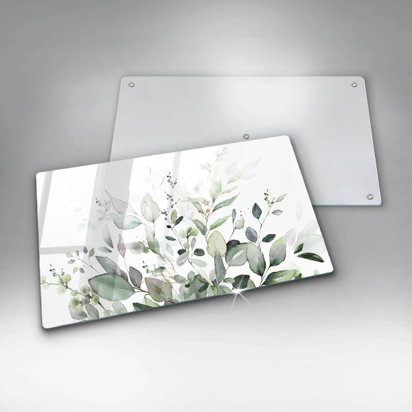 Steklena podloga za rezanje Akvarelne rastline