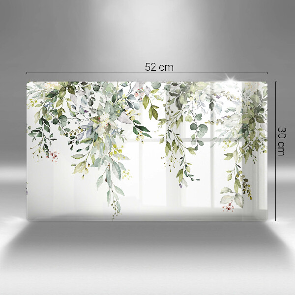 Steklena podloga za rezanje Okrasni listi in cvetovi