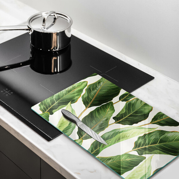 Steklena podloga za rezanje Bananini listi