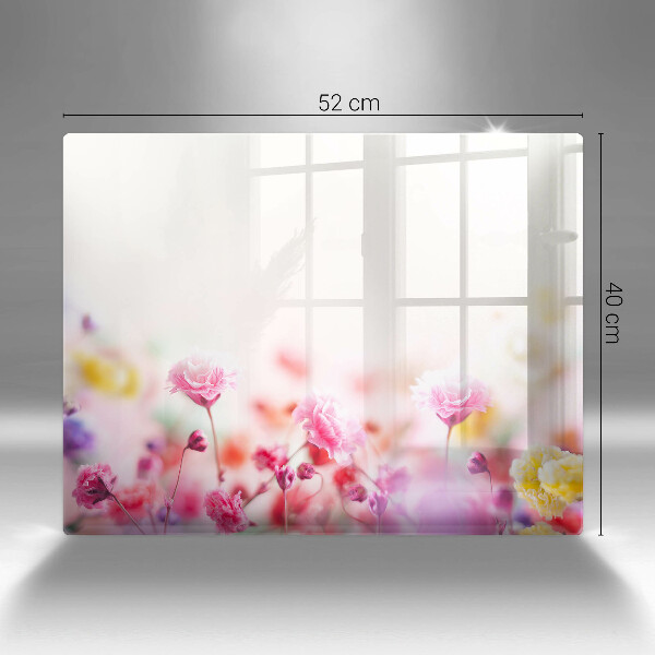 Steklena podloga za rezanje Cvetlični travnik