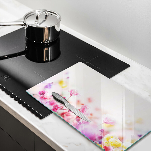 Steklena podloga za rezanje Cvetlični travnik