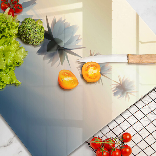 Steklena podloga za rezanje Cvetovi lilije na vodi