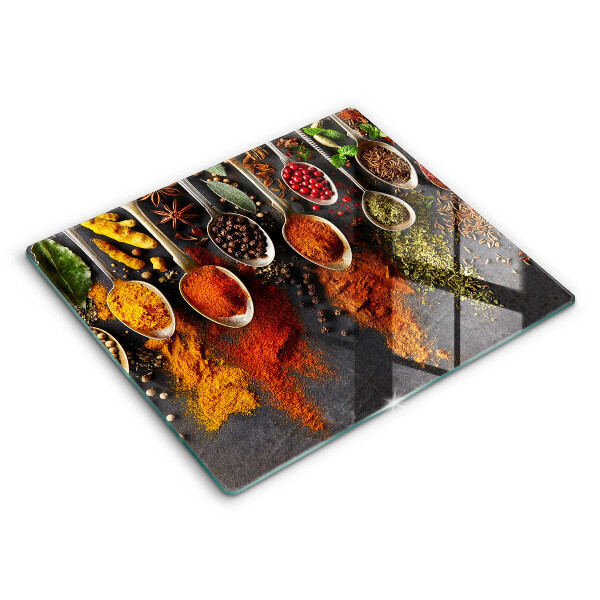 Steklena podloga za rezanje Žlice z začimbami