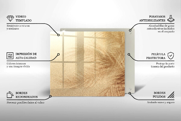 Steklena podloga za rezanje Počitnice na peščeni plaži