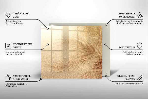 Steklena podloga za rezanje Počitnice na peščeni plaži