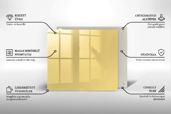 Steklena podloga za rezanje Rumena