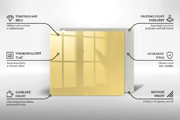 Steklena podloga za rezanje Rumena
