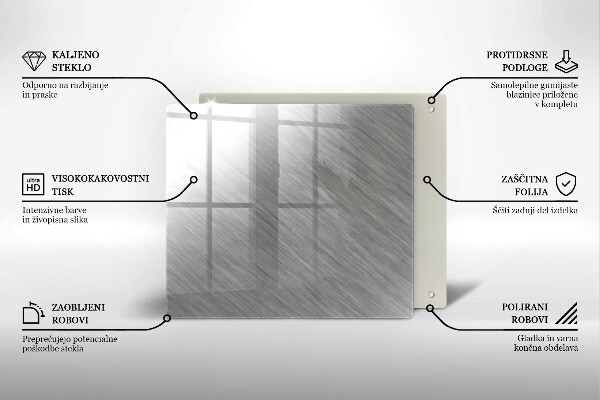 Steklena podloga za rezanje Kovinska tekstura ozadja
