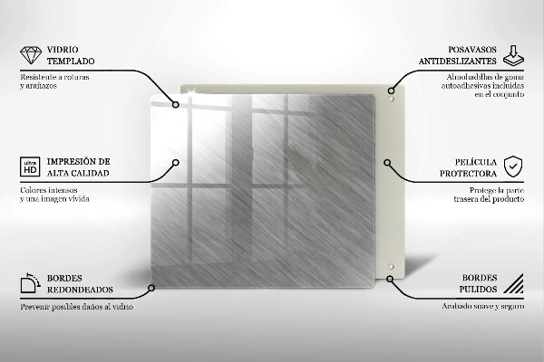 Steklena podloga za rezanje Kovinska tekstura ozadja
