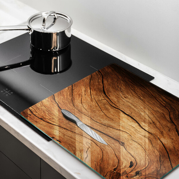 Steklena podloga za rezanje Tekstura lesene plošče