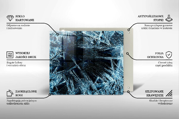 Steklena podloga za rezanje Struktura ostrega ledu