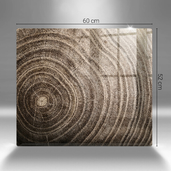 Steklena podloga za rezanje Leseni obroči