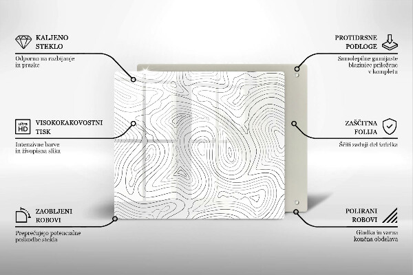Steklena podloga za rezanje Abstraktne oblike