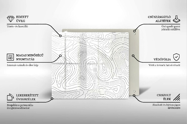 Steklena podloga za rezanje Abstraktne oblike