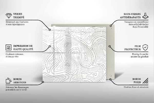 Steklena podloga za rezanje Abstraktne oblike