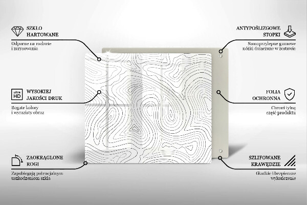 Steklena podloga za rezanje Abstraktne oblike