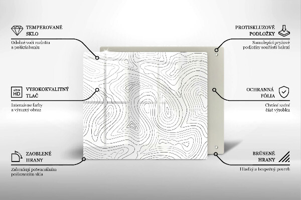 Steklena podloga za rezanje Abstraktne oblike