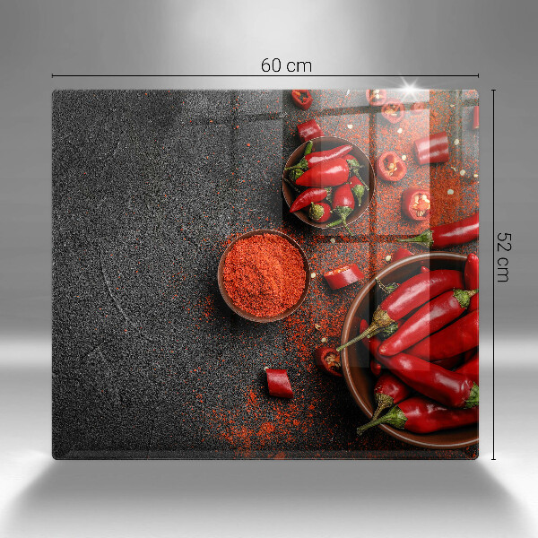 Steklena podloga za rezanje Rdeča čili paprika